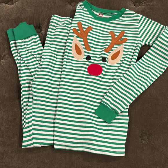 The children’s place reindeer pajamas size 14 - Picture 1 of 4